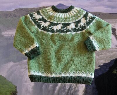 Strickpaket Álafoss Tölter Kinder grün